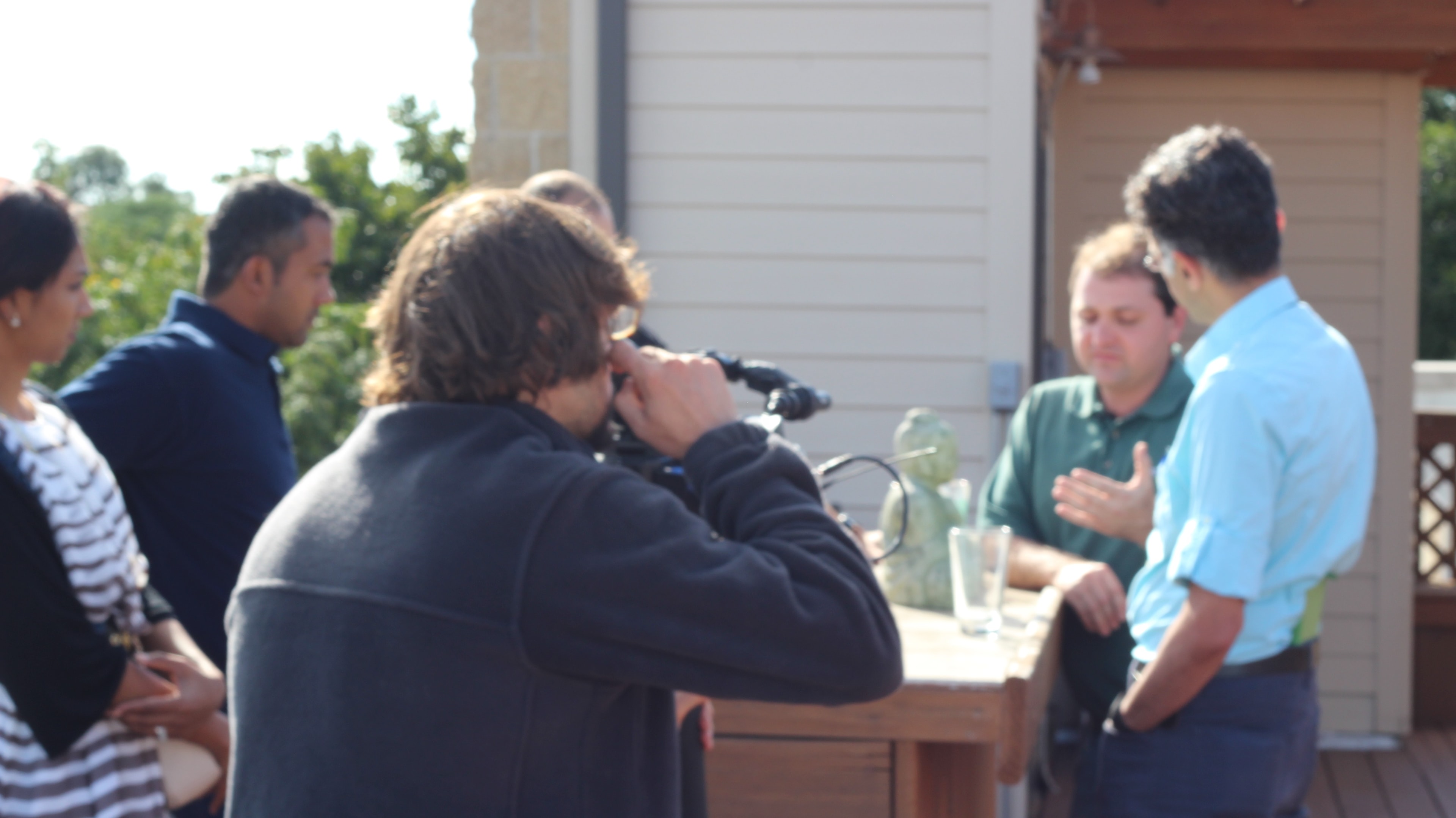 BTS outdoor deck filming